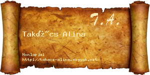 Takács Alina névjegykártya