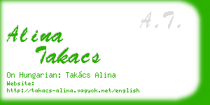 alina takacs business card